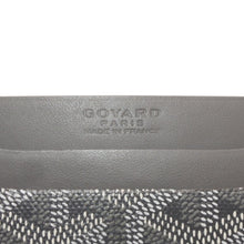 画像をギャラリービューアに読み込む, GOYARD ゴヤール サンシュルピス ヘリンボーン カードケース グレー ホワイト PVC レザー 美品 中古 4b014188