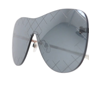 CHANEL シャネル リムレス サングラス アイウェア 71158 L2747 3N ココマーク ブラック 美品 中古 4b014150