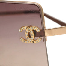 画像をギャラリービューアに読み込む, CHANEL シャネル リムレス サングラス アイウェア 4092-B 125/13 ココマーク ブラウン ゴールド 美品 中古 4b014149