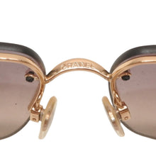 画像をギャラリービューアに読み込む, CHANEL シャネル リムレス サングラス アイウェア 4092-B 125/13 ココマーク ブラウン ゴールド 美品 中古 4b014149