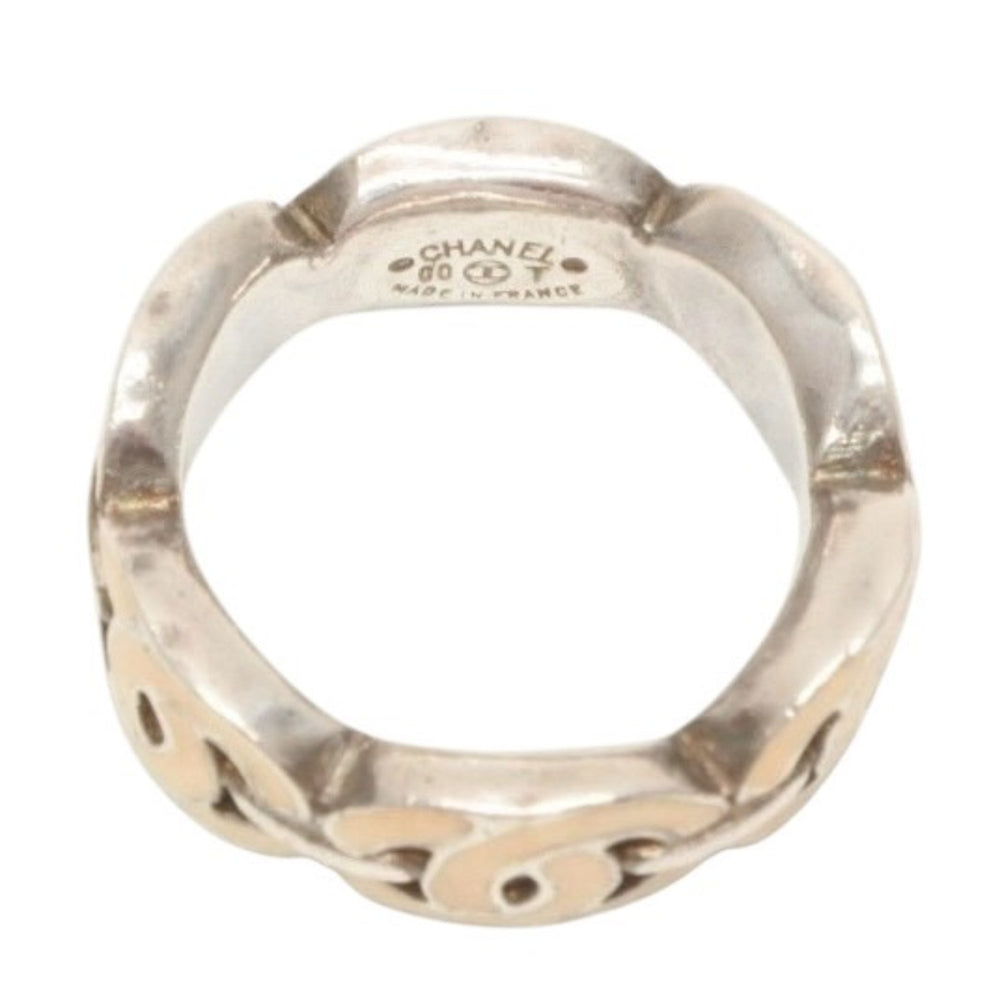 CHANEL シャネル ココマーク リング 指輪 00T刻印 サイズ11号 7.2g シルバー アイボリー 美品 中古 4c073158