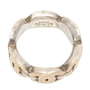 CHANEL シャネル ココマーク リング 指輪 00T刻印 サイズ11号 7.2g シルバー アイボリー 美品 中古 4c073158