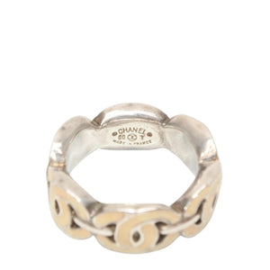 CHANEL シャネル ココマーク リング 指輪 00T刻印 サイズ11号 7.2g シルバー アイボリー 美品 中古 4c073158