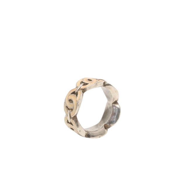 CHANEL シャネル ココマーク リング 指輪 00T刻印 サイズ11号 7.2g シルバー アイボリー 美品 中古 4c073158
