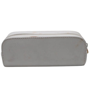 CHROME HEARTS Glasses Case Pouch Leather White Good Used 4b014055