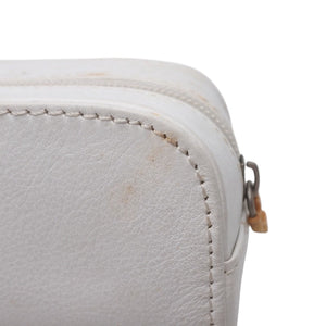CHROME HEARTS Glasses Case Pouch Leather White Good Used 4b014055