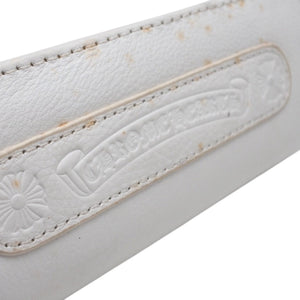 CHROME HEARTS Glasses Case Pouch Leather White Good Used 4b014055