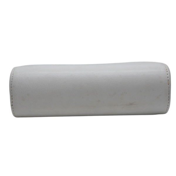 CHROME HEARTS Glasses Case Pouch Leather White Good Used 4b014055