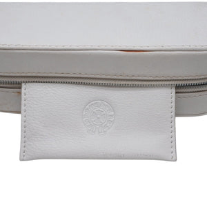 CHROME HEARTS Glasses Case Pouch Leather White Good Used 4b014055