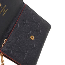 画像をギャラリービューアに読み込む, 極美品 LOUIS VUITTON ルイヴィトン モノグラムアンプラント ポシェットクレ M62017 TJ0149 ネイビー レッド ゴールド金具 中古 4b014130