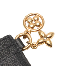 画像をギャラリービューアに読み込む, 極美品 LOUIS VUITTON ルイヴィトン モノグラムアンプラント ポルトカルトLVチャーム カードケース M82132 ブラック 中古 4b014129