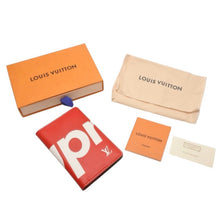 画像をギャラリービューアに読み込む, 新品同様品 LOUIS VUITTON×SUPREME ルイヴィトン シュプリーム 二つ折りカードケース コンパクトM67714 GI2137 中古 4b014071