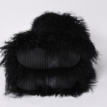 画像をギャラリービューアに読み込む, SAINT LAURENT サンローラン ファーブーツ ブラック OS 529242 Furry Mongolian Lamb Ankle Boots サイズ36 美品 中古 4b014136