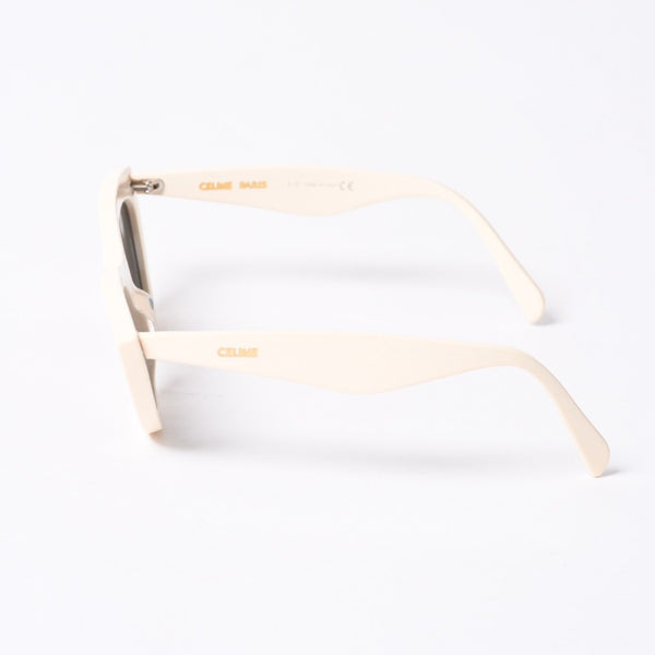 CELINE セリーヌ Sunglasses サングラス クリームカラー キャットアイ 56□20 145 CL4019IN 美品 中古 4b014166