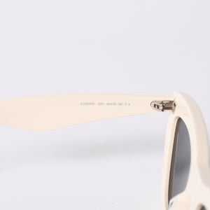 CELINE セリーヌ Sunglasses サングラス クリームカラー キャットアイ 56□20 145 CL4019IN 美品 中古 4b014166
