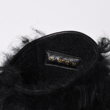 画像をギャラリービューアに読み込む, SAINT LAURENT サンローラン ファーブーツ ブラック OS 529242 Furry Mongolian Lamb Ankle Boots サイズ36 美品 中古 4b014136