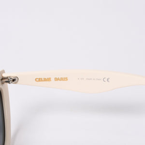 CELINE セリーヌ Sunglasses サングラス クリームカラー キャットアイ 56□20 145 CL4019IN 美品 中古 4b014166