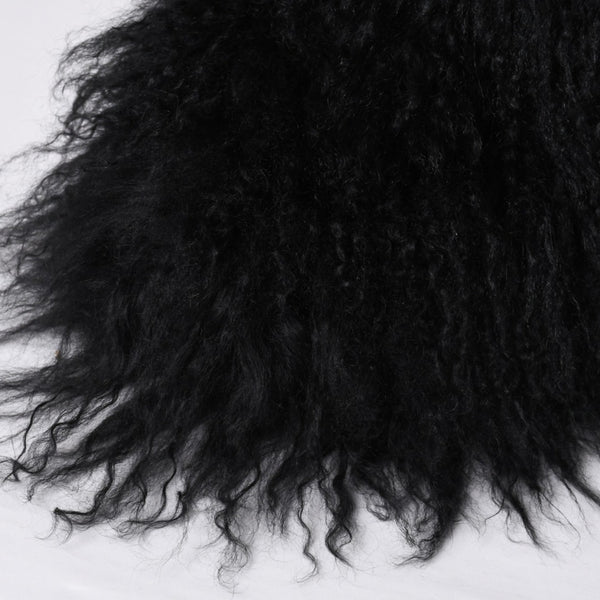 SAINT LAURENT サンローラン ファーブーツ ブラック OS 529242 Furry Mongolian Lamb Ankle Boots サイズ36 美品 中古 4b014136