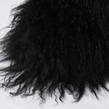 画像をギャラリービューアに読み込む, SAINT LAURENT サンローラン ファーブーツ ブラック OS 529242 Furry Mongolian Lamb Ankle Boots サイズ36 美品 中古 4b014136