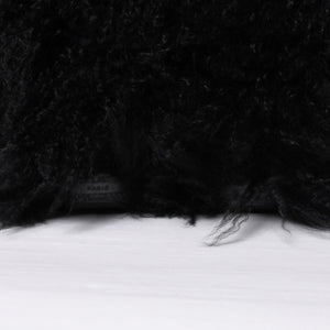 SAINT LAURENT サンローラン ファーブーツ ブラック OS 529242 Furry Mongolian Lamb Ankle Boots サイズ36 美品 中古 4b014136