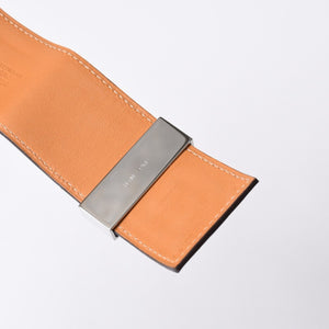 極美品 HERMES エルメス Collier de Chien コリエ ド シアン ブレスレット 重量約102.81g サイズS □P刻印 レザー パープル シルバー 中古 4b014190