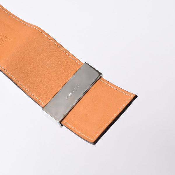 極美品 HERMES エルメス Collier de Chien コリエ ド シアン ブレスレット 重量約102.81g サイズS □P刻印 レザー パープル シルバー 中古 4b014190