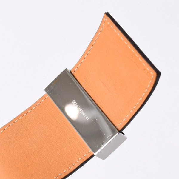 極美品 HERMES エルメス Collier de Chien コリエ ド シアン ブレスレット 重量約102.81g サイズS □P刻印 レザー パープル シルバー 中古 4b014190