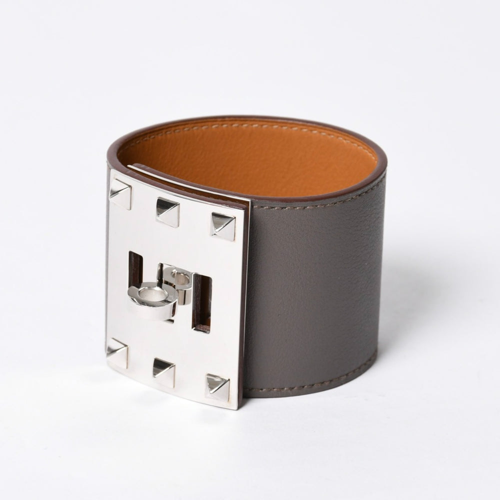 極美品 HERMES エルメス Kelly Dog Extreme ケリー ドッグ エクストリーム ブレスレット 重量約56.86g サイズS エタン □Q刻印 中古 4b014193