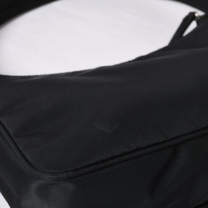 Very Good Condition PRADA Hobo One Shoulder Bag MV515 Triangle Logo Triangle Logo Plate Nylon Black Used 4a000053