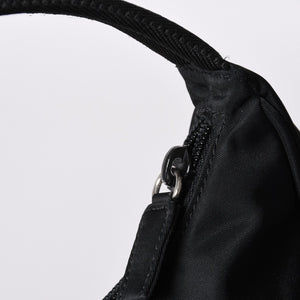 Very Good Condition PRADA Hobo One Shoulder Bag MV515 Triangle Logo Triangle Logo Plate Nylon Black Used 4a000053