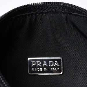 Very Good Condition PRADA Hobo One Shoulder Bag MV515 Triangle Logo Triangle Logo Plate Nylon Black Used 4a000053