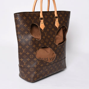 極美品 LOUIS VUITTON ルイヴィトン ウィズホールズ トートバッグ M40279 コムデギャルソン 川久保玲 2014 ゴールド金具 中古 4b014131