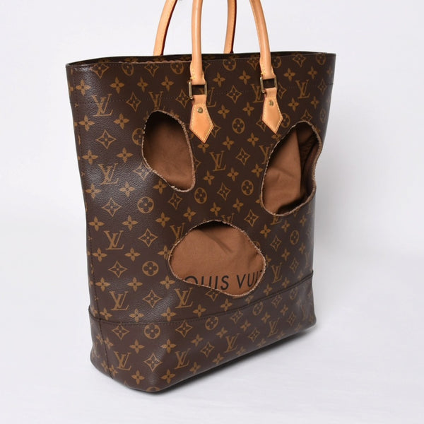 極美品 LOUIS VUITTON ルイヴィトン ウィズホールズ トートバッグ M40279 コムデギャルソン 川久保玲 2014 ゴールド金具 中古 4b014131