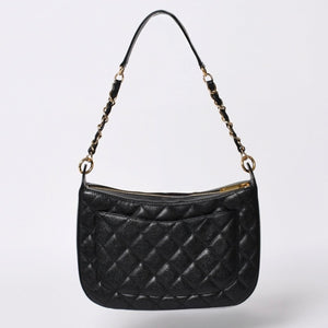 Very Good Condition CHANEL Chain One Shoulder Bag A20993 No. 10 Coco Mark Caviar Skin Moon View Gold Hardware Used 4a000062