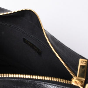 Very Good Condition CHANEL Chain One Shoulder Bag A20993 No. 10 Coco Mark Caviar Skin Moon View Gold Hardware Used 4a000062