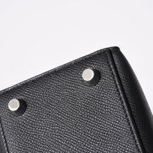 画像をギャラリービューアに読み込む, 極美品 HERMES エルメス KELLY ケリー 25 2WAY ハンドバッグ 外縫い エプソン ブラック シルバー金具 W刻印 中古 4b014156