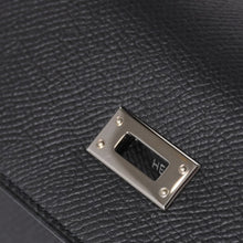 画像をギャラリービューアに読み込む, 極美品 HERMES エルメス KELLY ケリー 25 2WAY ハンドバッグ 外縫い エプソン ブラック シルバー金具 W刻印 中古 4b014156