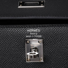 画像をギャラリービューアに読み込む, 極美品 HERMES エルメス KELLY ケリー 25 2WAY ハンドバッグ 外縫い エプソン ブラック シルバー金具 W刻印 中古 4b014156