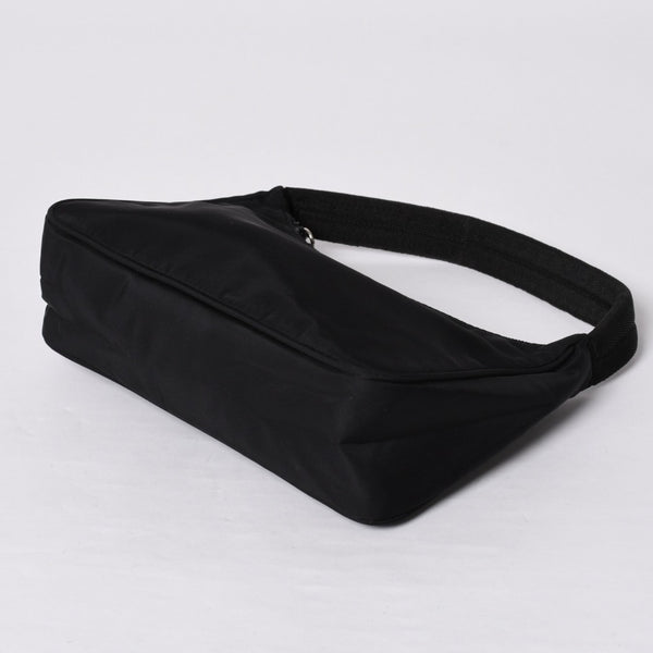 Very Good Condition PRADA Hobo One Shoulder Bag MV515 Triangle Logo Triangle Logo Plate Nylon Black Used 4a000054
