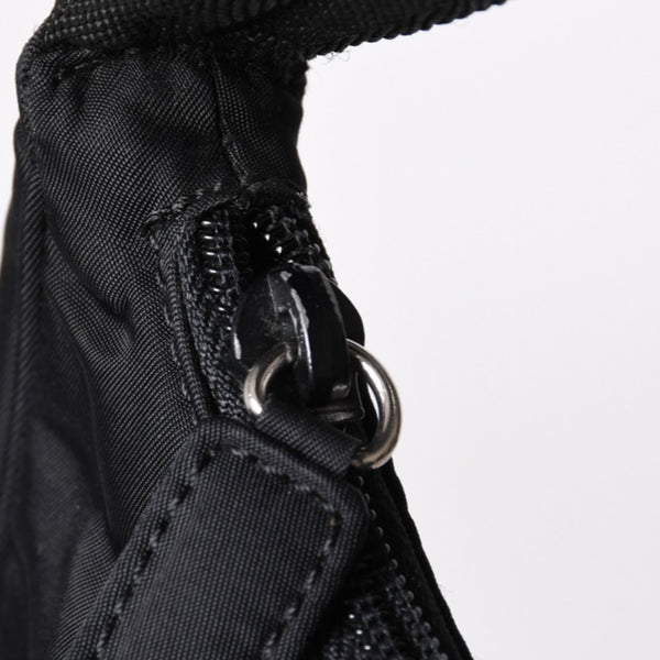 Very Good Condition PRADA Hobo One Shoulder Bag MV515 Triangle Logo Triangle Logo Plate Nylon Black Used 4a000054