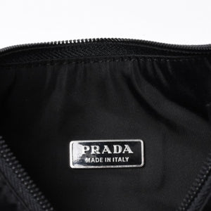 Very Good Condition PRADA Hobo One Shoulder Bag MV515 Triangle Logo Triangle Logo Plate Nylon Black Used 4a000054