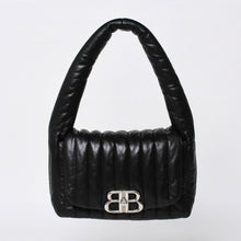 Load image into Gallery viewer, 極美品 BALENCIAGA バレンシアガ モナコ ショルダーバッグ 787896 2AA7Z ブラック シルバー金具 カーフスキン 中古 4a000048