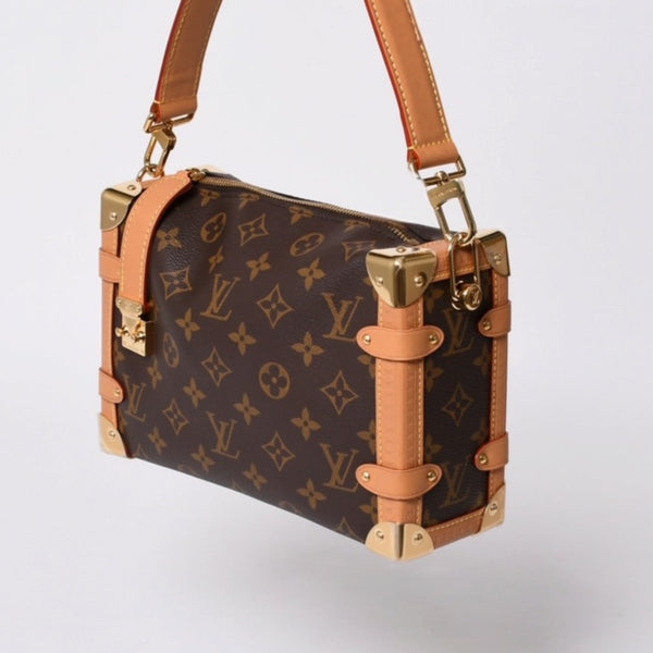 新品同様 LOUIS VUITTON ルイヴィトン サイドトランクMM ショルダーバッグ M46358モノグラム ゴールド金具 中古 4a000058
