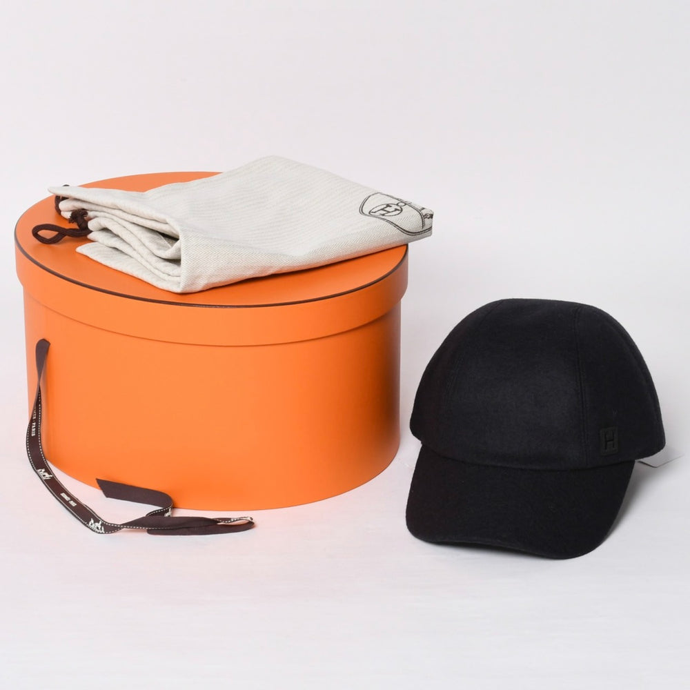 新品未使用品 HERMES エルメス マイルス キャスケット Hカット キャップ H242083N ヴォースイフト ウールジャージー サイズ58 中古 4b014002