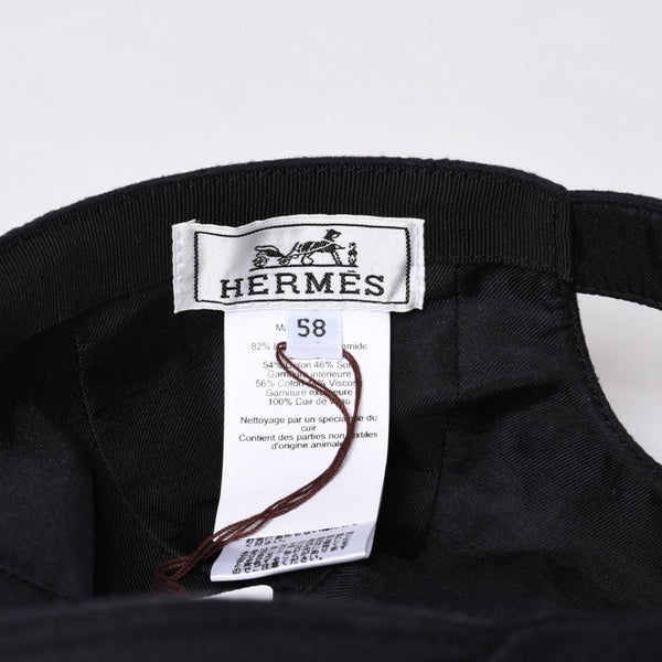 新品未使用品 HERMES エルメス マイルス キャスケット Hカット キャップ H242083N ヴォースイフト ウールジャージー サイズ58 中古 4b014002
