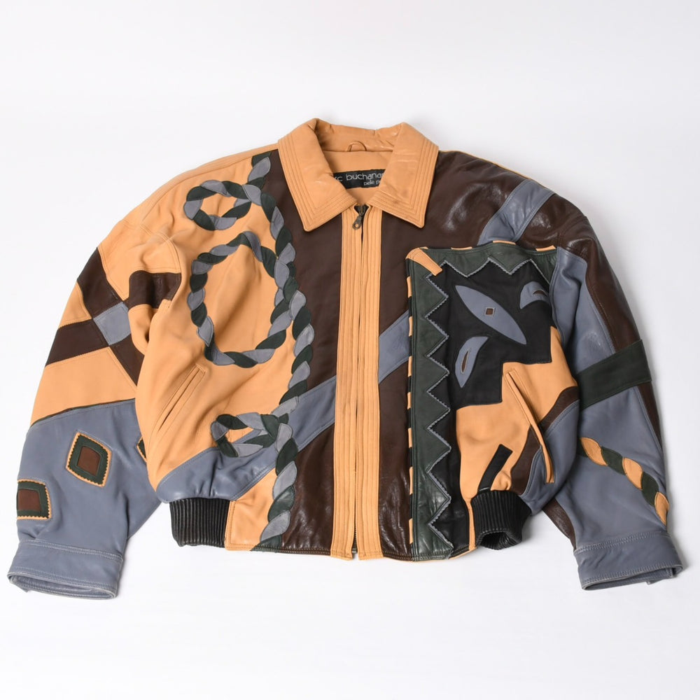 Pelle Pelle ペレペレ パッチワーク レザージャケット サイズ38 マルチカラー Marc Buchanan マークブキャナン 切り替え 美品 中古 4a000018