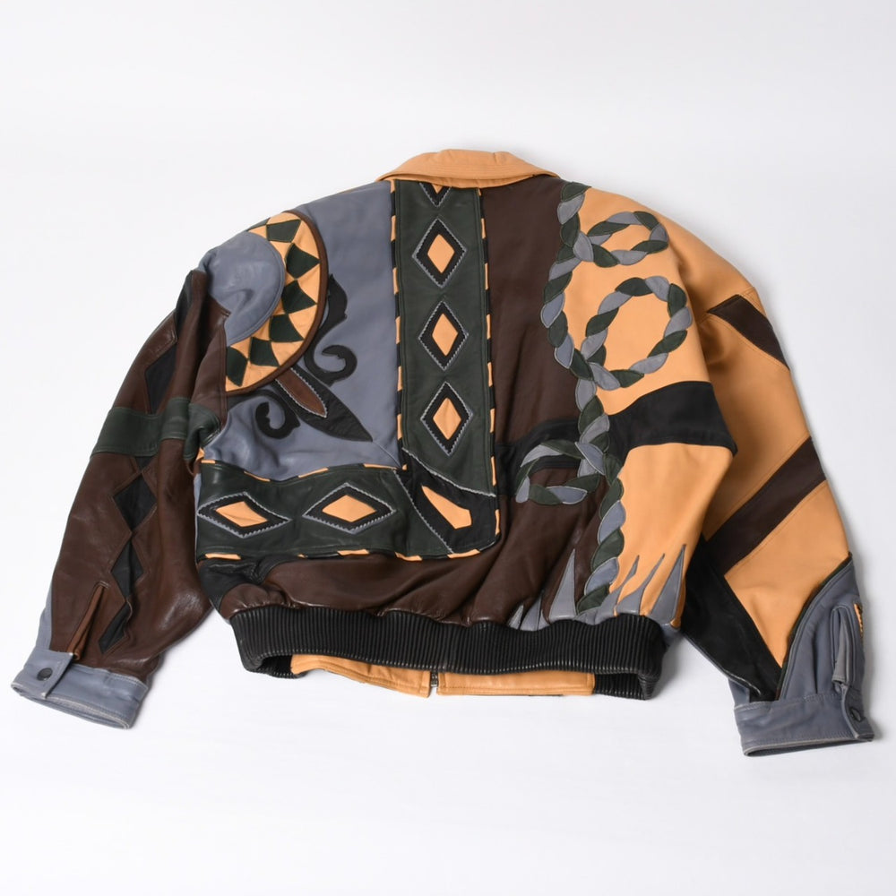 Pelle Pelle ペレペレ パッチワーク レザージャケット サイズ38 マルチカラー Marc Buchanan マークブキャナン 切り替え 美品 中古 4a000018