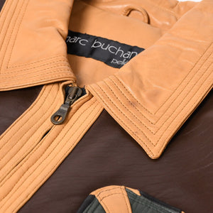 Pelle Pelle ペレペレ パッチワーク レザージャケット サイズ38 マルチカラー Marc Buchanan マークブキャナン 切り替え 美品 中古 4a000018