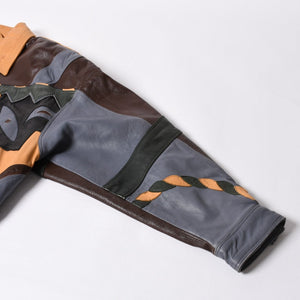 Pelle Pelle ペレペレ パッチワーク レザージャケット サイズ38 マルチカラー Marc Buchanan マークブキャナン 切り替え 美品 中古 4a000018