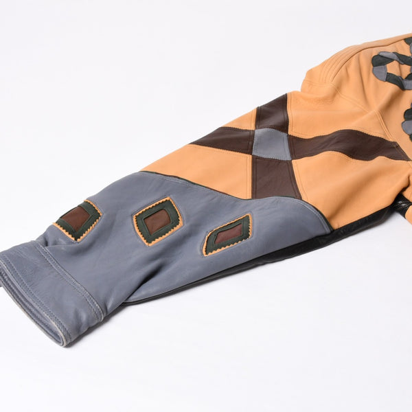 Pelle Pelle ペレペレ パッチワーク レザージャケット サイズ38 マルチカラー Marc Buchanan マークブキャナン 切り替え 美品 中古 4a000018